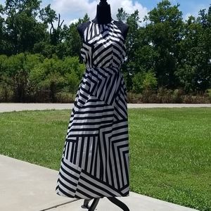 Black and white maxi dress